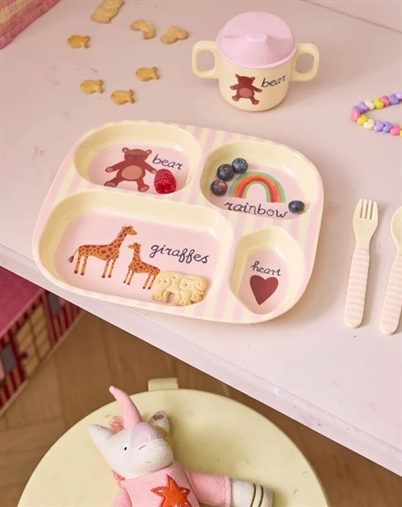 Rice Kids - Baby Spisesæt - Pink 